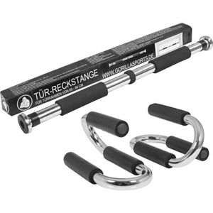 Gorilla Sports Optrekstang + Opdruksteunen - Bodyweight training