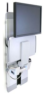 Ergotron StyleView Vertical Lift Monitor-wandbeugel 1-voudig 25,4 cm (10) - 61,0 cm (24) Wit In hoogte verstelbaar, Toetsenbordhouder, Kantelbaar, Zwenkbaar,