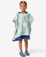 HEMA Kinder strandponcho 60x60cm octopus (blauw)