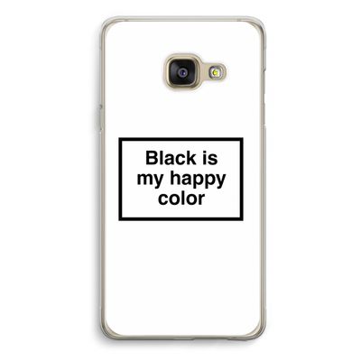 Black is my happy color: Samsung A3 (2017) Transparant Hoesje