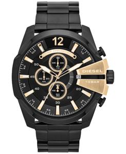 Nieuw Diesel Mega Chief chronograaf zwartgoud roestvrijstalen herenhorloge DZ4338