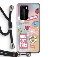 Positivity: Huawei P40 Pro Transparant Hoesje met koord