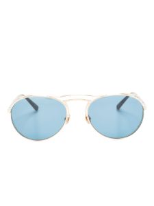 Matsuda lunettes de soleil teintées à monture ronde - Bleu