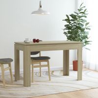 Eettafel 120x60x76 cm bewerkt hout sonoma eikenkleurig