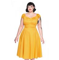 Collectif Dolores Doll Swing Dress Mustard-40 (NL)/ 14 (UK)