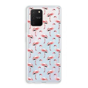 Flamingoprint groen: Samsung Galaxy S10 Lite Transparant Hoesje