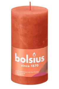 Bolsius Shine Collection  Rustiek Stompkaars 130/68 Earthy Orange- Aards Oranje