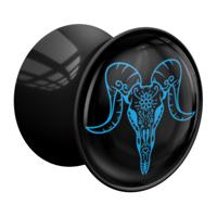 Double Flared Plug met Magic Skull Design Acryl Tunnels & Plugs - thumbnail