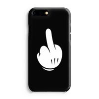 Middle finger black: Volledig Geprint iPhone 7 Plus Hoesje