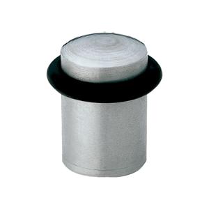 AMIG Deurstopper/deurbuffer - 1x - D20mm - inclusief schroeven - mat rvs