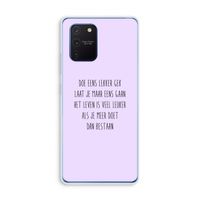 Gek: Samsung Galaxy Note 10 Lite Transparant Hoesje
