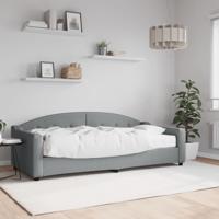 Slaapbank met matras 90x200 cm stof lichtgrijs