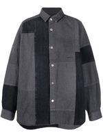 AMBUSH chemise en jean à design patchwork - Gris