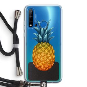 Grote ananas: Huawei P20 Lite (2019) Transparant Hoesje met koord