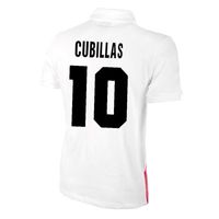 Peru Retro Voetbalshirt 1970's + Cubillas 10 - thumbnail