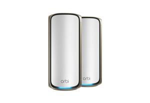NETGEAR Orbi 970 Series Quad-Band WiFi 7, 2-Pack Quad-band (2.4 GHz / 5 GHz-1 / 5 GHz-2 / 6 GHz) Wi-Fi 6 (802.11ax) Grijs 3 Intern