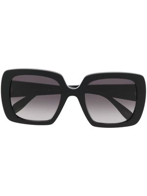 Alexander McQueen Eyewear lunettes de soleil à monture rectangulaire - Noir