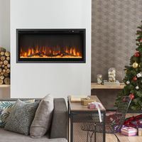 Elektrische Open Haard 36 Inch 750 W/1500 W met Touchscreen en Afstandsbediening Wandhaard Elektrische Vlammen in 9 Kleuren
