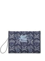 ETRO trousse de toilette en jacquard à logo brodé - Bleu