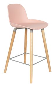 Zuiver Barstoel 'Albert Kuip' PP, kleur Roze (zithoogte 65cm)