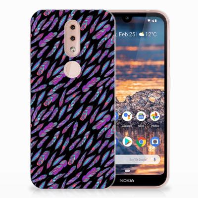 Nokia 4.2 | TPU bumper | Feathers Color