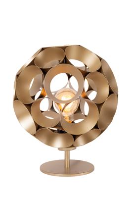 Lucide HANNELORE - Tafellamp - Ø 25 cm - 1xE27 - Mat Goud / Messing Lucide HANNELORE - Tafellamp - Ø 25 cm - 1xE27 - Mat Goud / Messing