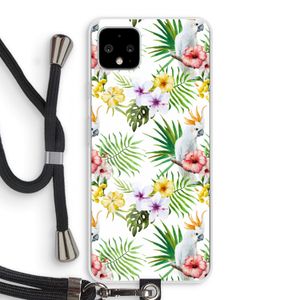 Gele kuif: Pixel 4 XL Transparant Hoesje met koord