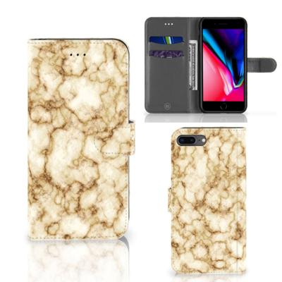 Apple iPhone 7 Plus | 8 Plus | Bookcase | Marmer Goud