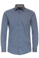 Venti Modern Fit Overhemd blauw, Effen - thumbnail