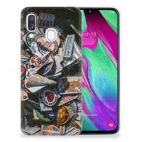 Samsung Galaxy A40 | Siliconen hoesje | met foto Badges