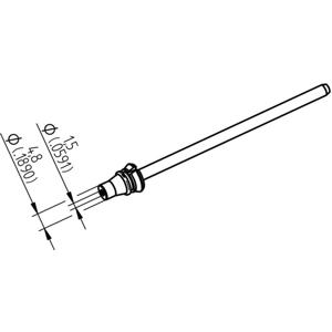 Ersa 0742ED1548H/SB Desoldeerpunt Conisch Lengte soldeerpunt: 79.25 mm Inhoud: 1 stuk(s)