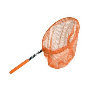 Visnet/schepnet - oranje - metaal - 38,5 tot 86 cm - Telescopisch   -