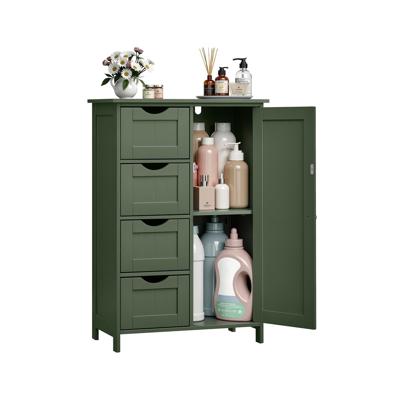 Badkamermeubel met 4 lades en 1 kast met verstelbare plank, Bosgroen