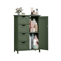 Badkamermeubel met 4 lades en 1 kast met verstelbare plank, Bosgroen