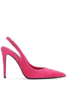 Dolce & Gabbana escarpins en polaire à plaque logo - Rose