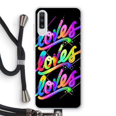 Loves: Samsung Galaxy A70 Transparant Hoesje met koord