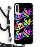 Loves: Samsung Galaxy A70 Transparant Hoesje met koord