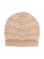 Gucci Kids bonnet à logo GG en jacquard - Tons neutres