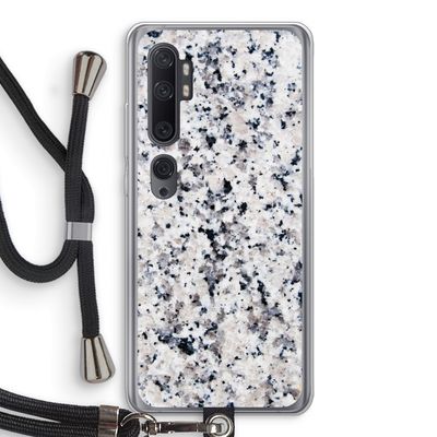 Gespikkelde marmer: Xiaomi Mi Note 10 Pro Transparant Hoesje met koord