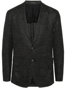 Tagliatore blazer en lin à revers pointus - Noir