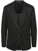 Tagliatore blazer en lin à revers pointus - Noir - thumbnail