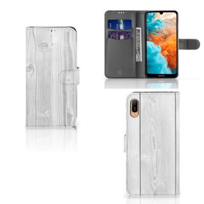 Huawei Y6 (2019) | Book Style Case | White Wood