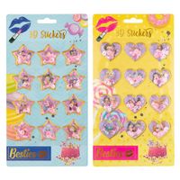 Besties 3d stickervel, 12st.