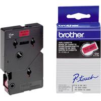 Labeltape Brother TC TC-401 Kunststof Tapekleur: Rood Tekstkleur:Zwart 12 mm 7.7 m