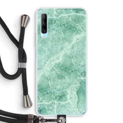 Groen marmer: Huawei P Smart Pro Transparant Hoesje met koord