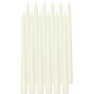 Trend Candles Dinerkaarsen - 12x - ivoorwit - 13 branduren - 30 cm