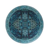 Heritaged Rond vintage vloerkleed - Fade No.2 blauw - 76 cm rond