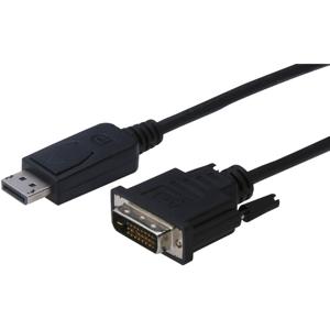 Digitus AK-340301-050-S DisplayPort-kabel DisplayPort / DVI Adapterkabel DisplayPort-stekker, DVI-D 24+1-polige stekker 5.00 m Zwart Schroefbaar