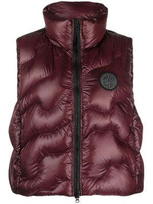 Canada Goose gilet matelassé à patch logo - Rouge
