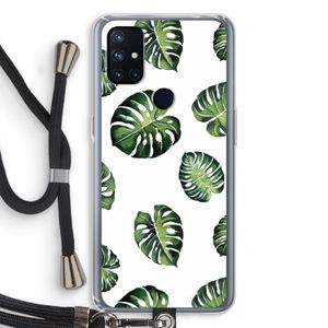Tropische bladeren: OnePlus Nord N10 5G Transparant Hoesje met koord
